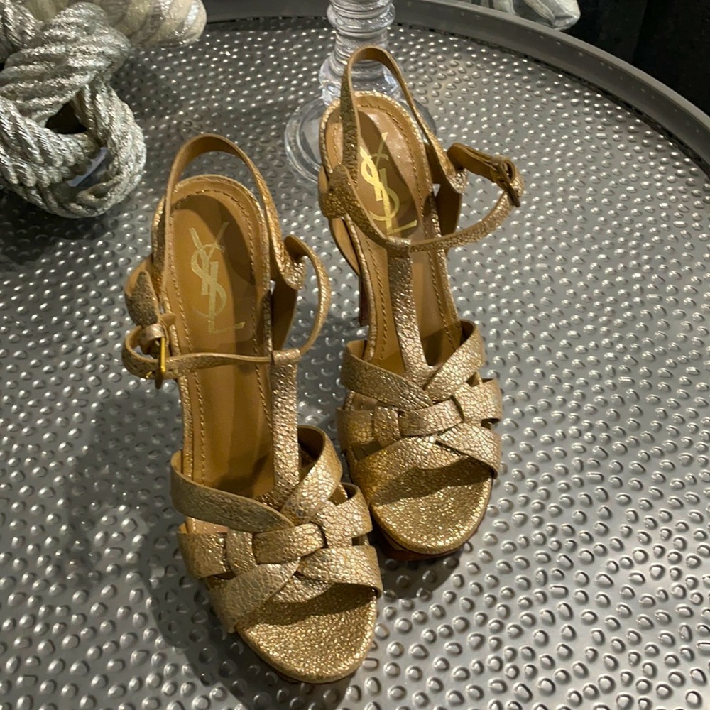 YSL Tribute Sandal Gold